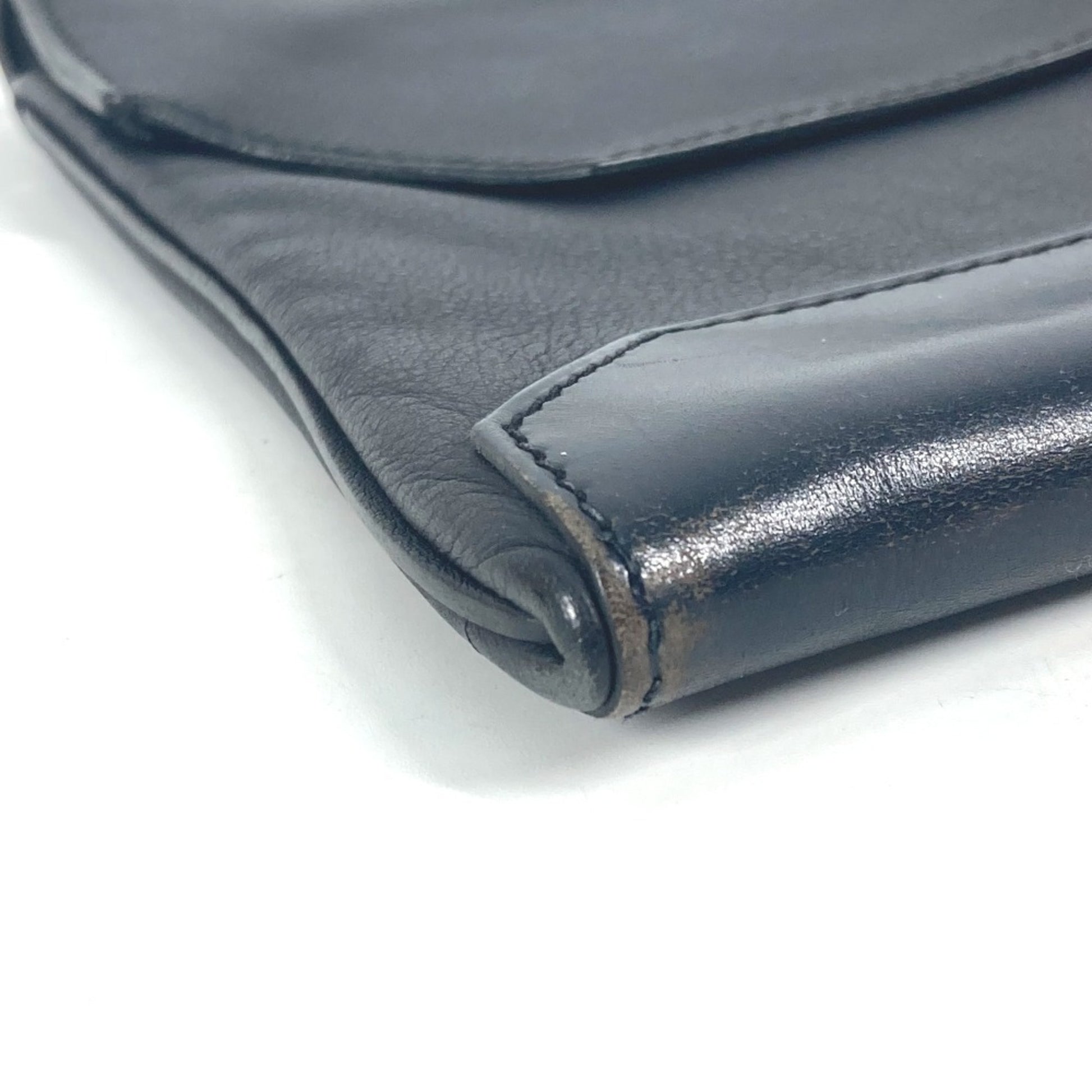 Hermès Cityslide, Navy, Leather, clutch