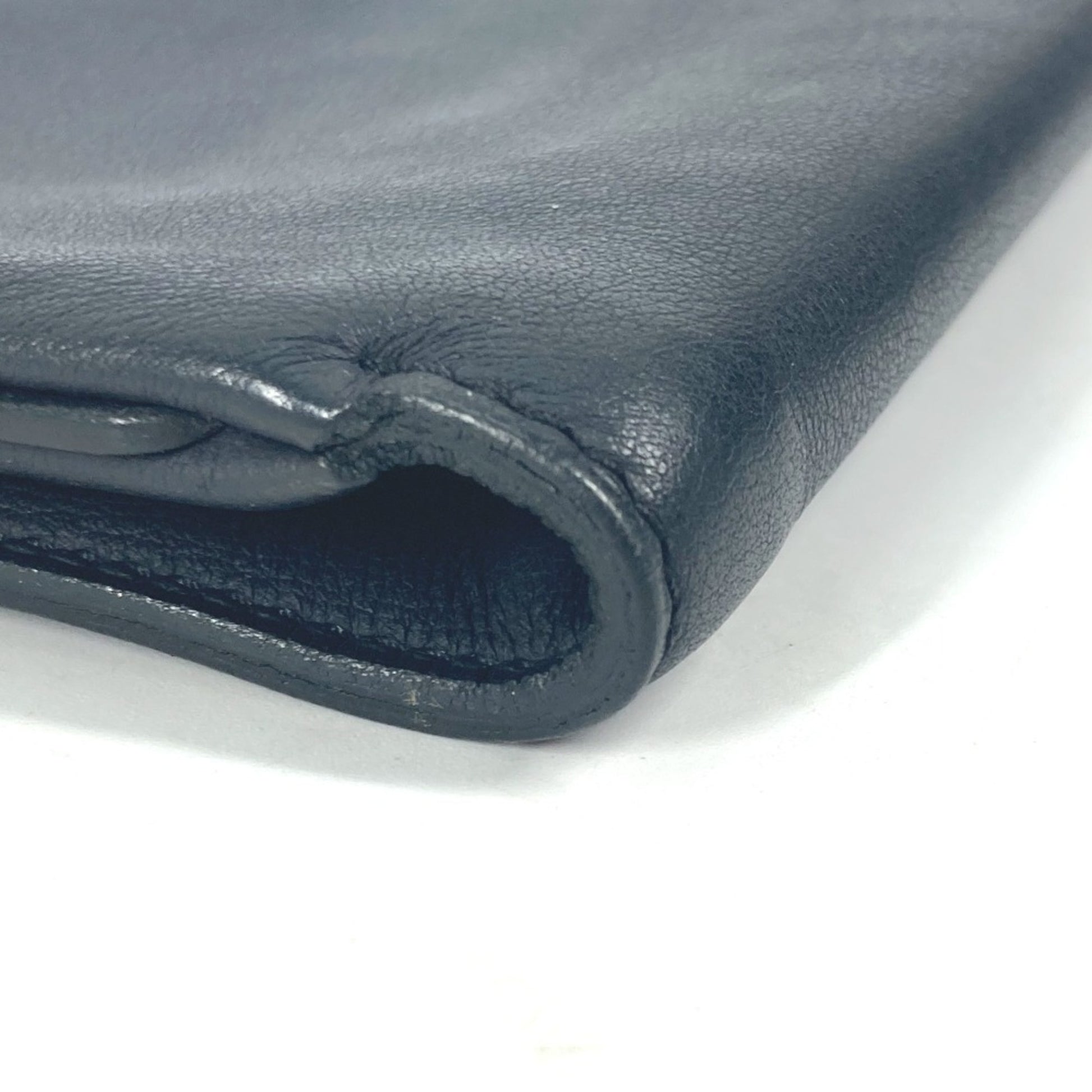 Hermès Cityslide, Navy, Leather, clutch