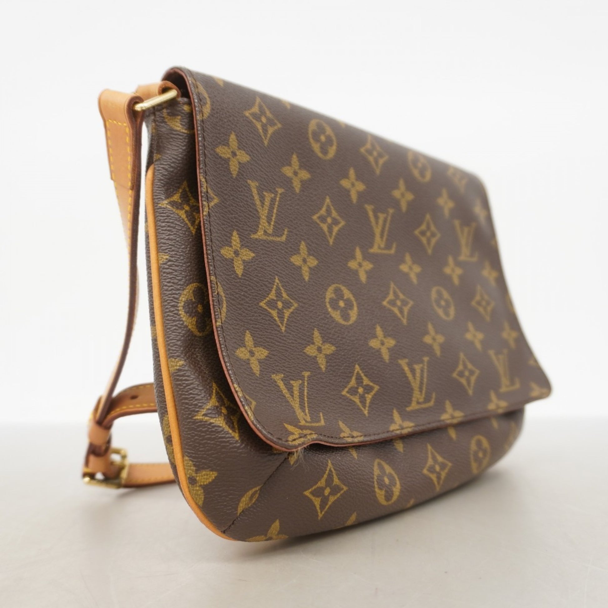Louis Vuitton Musette Tango, Brown, Canvas, shoulder
