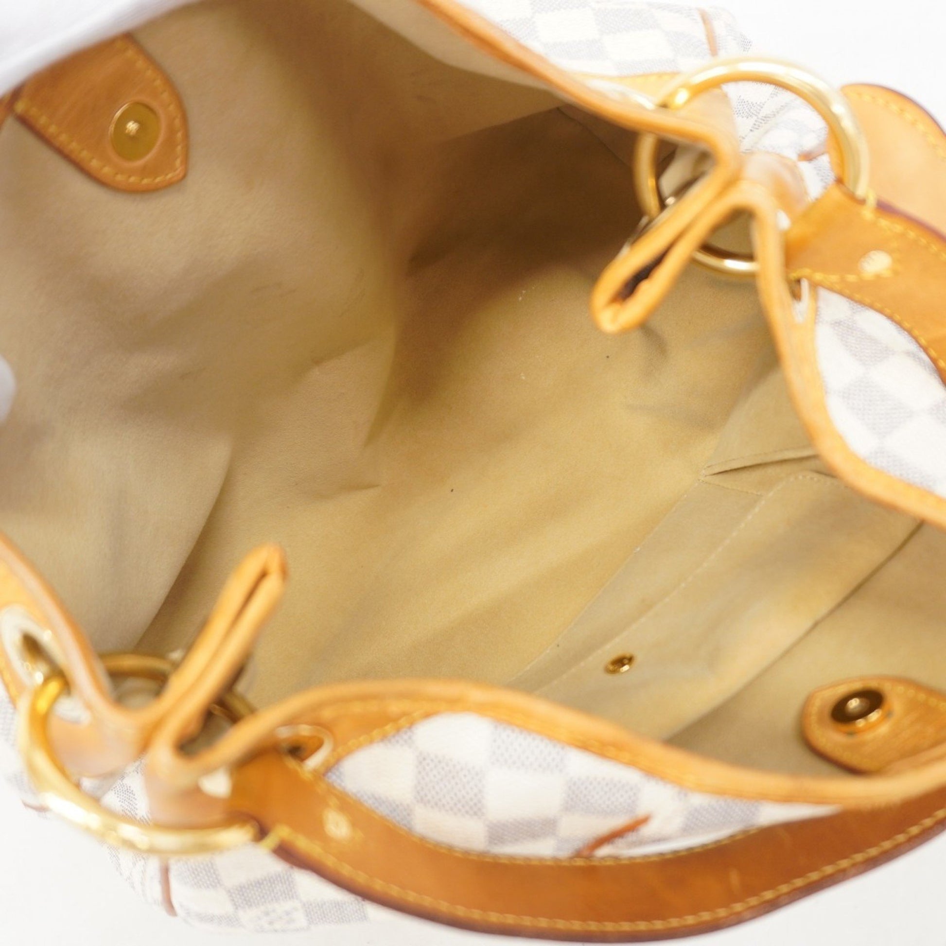 Louis Vuitton Galliera, White, Canvas, shoulder