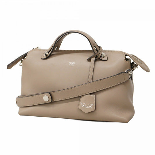 Fendi By The Way, Grey, Leather, handbag