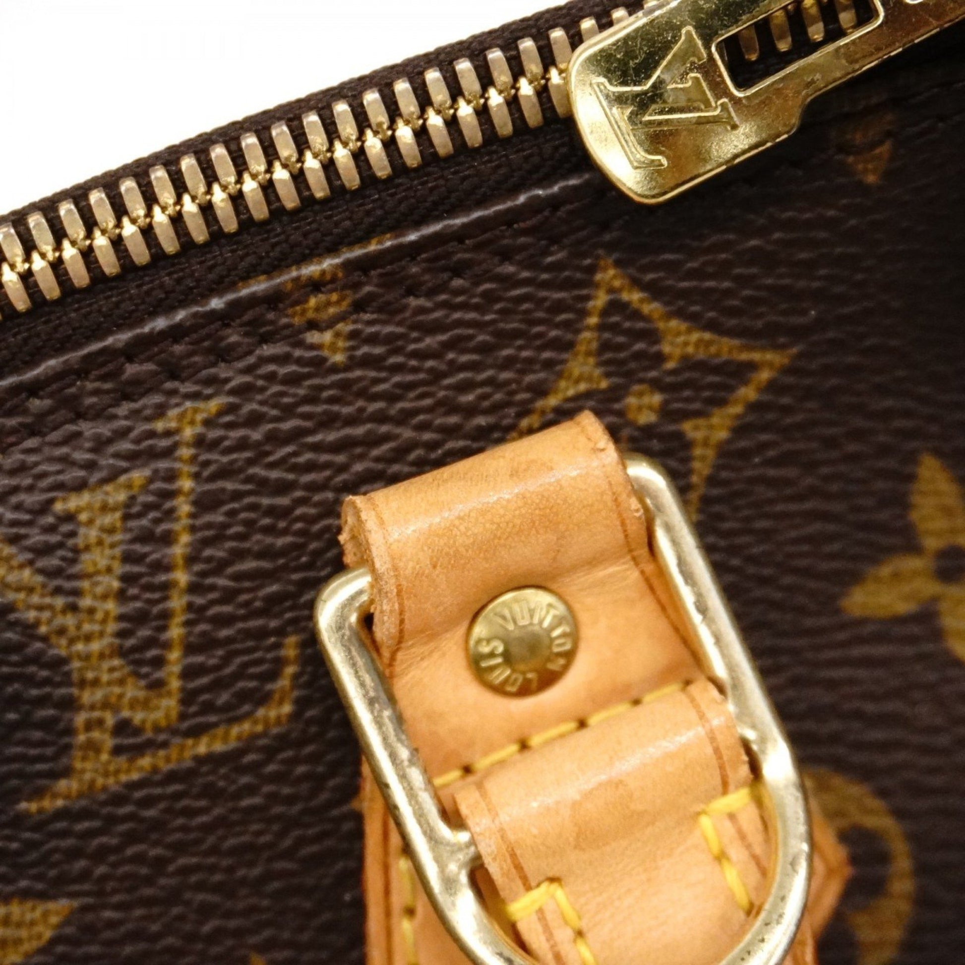 Louis Vuitton Alma, Brown, Canvas, handbag