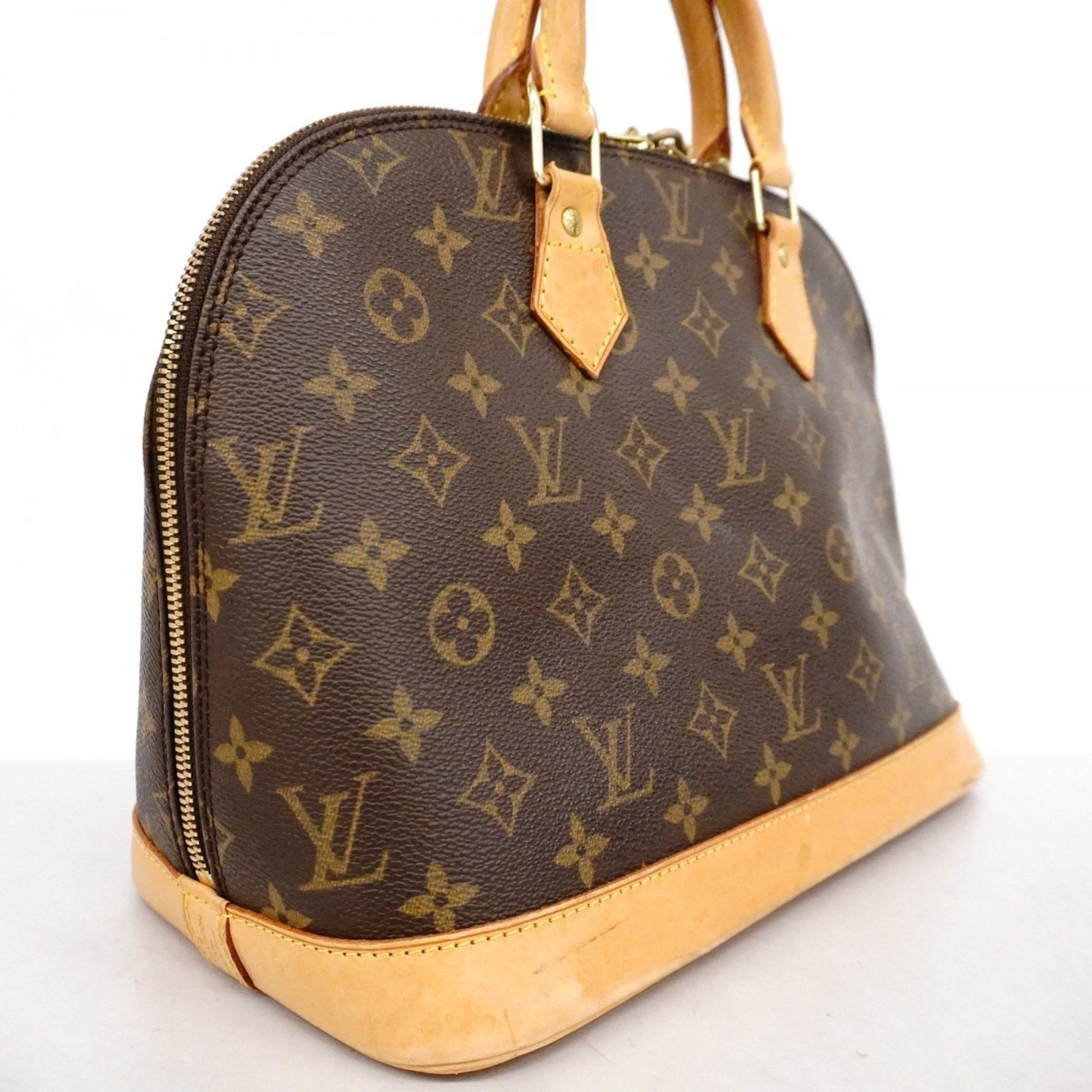 Louis Vuitton Alma, Brown, Canvas, handbag