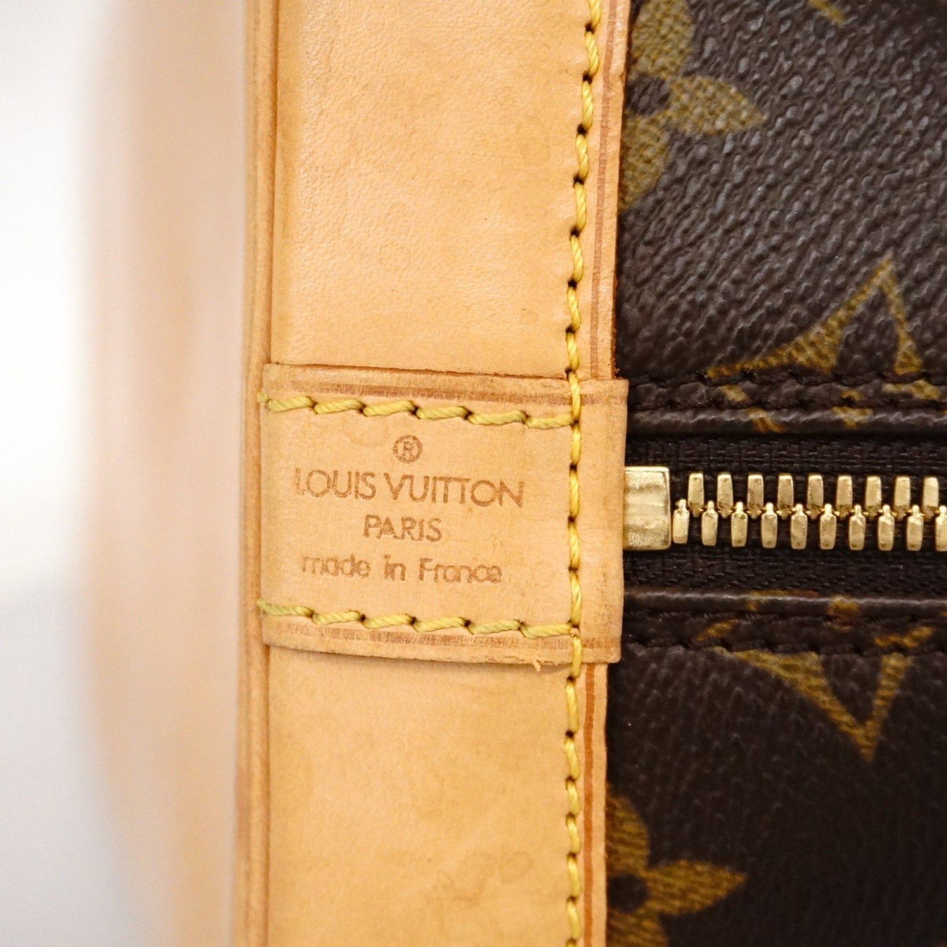 Louis Vuitton Alma, Brown, Canvas, handbag