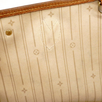 Louis Vuitton Neverfull PM, White, Canvas, tote