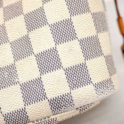 Louis Vuitton Neverfull PM, White, Canvas, tote