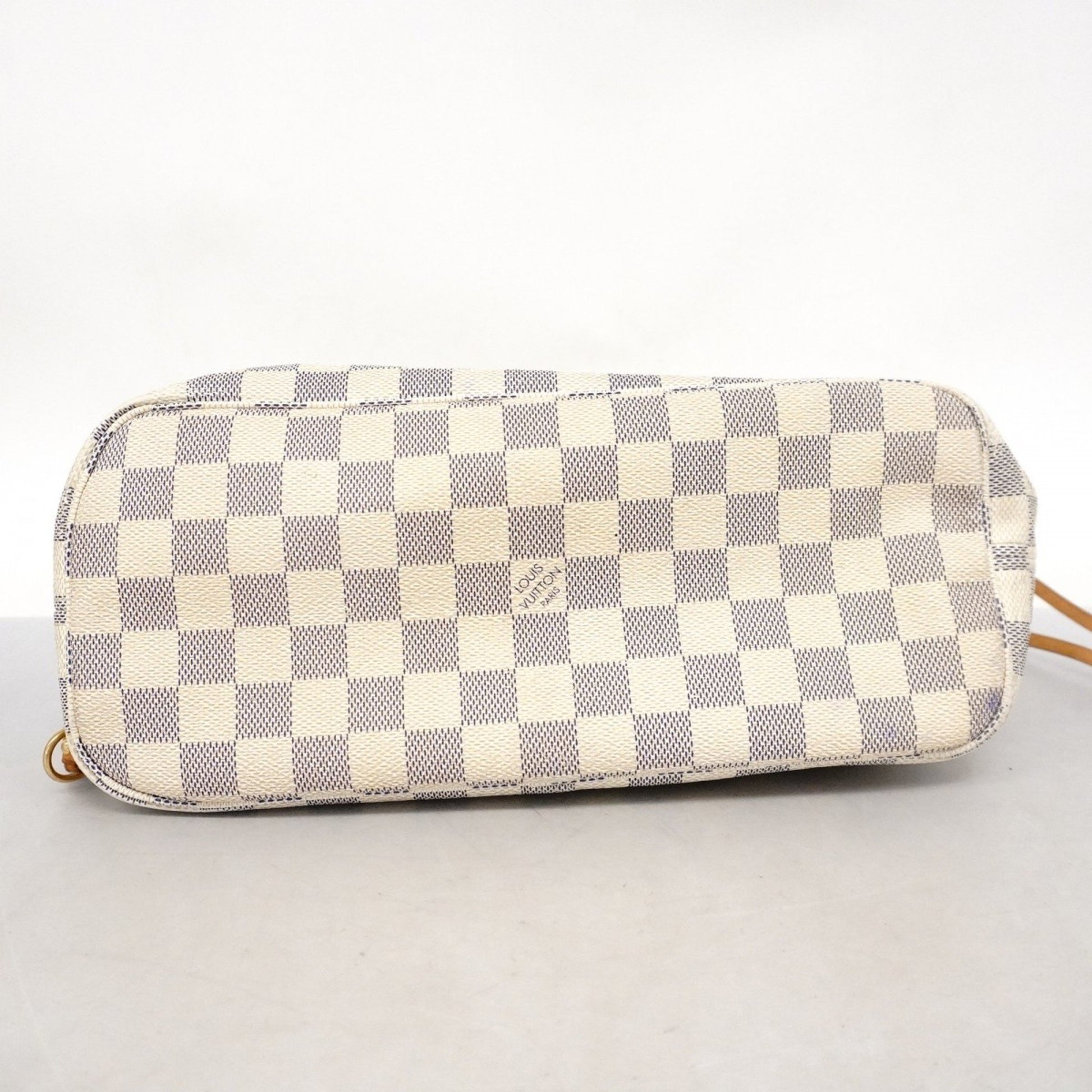 Louis Vuitton Neverfull PM, White, Canvas, tote