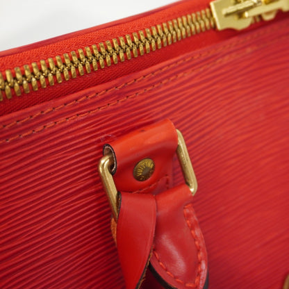 Louis Vuitton Keepall 45, Red, Leather, travel