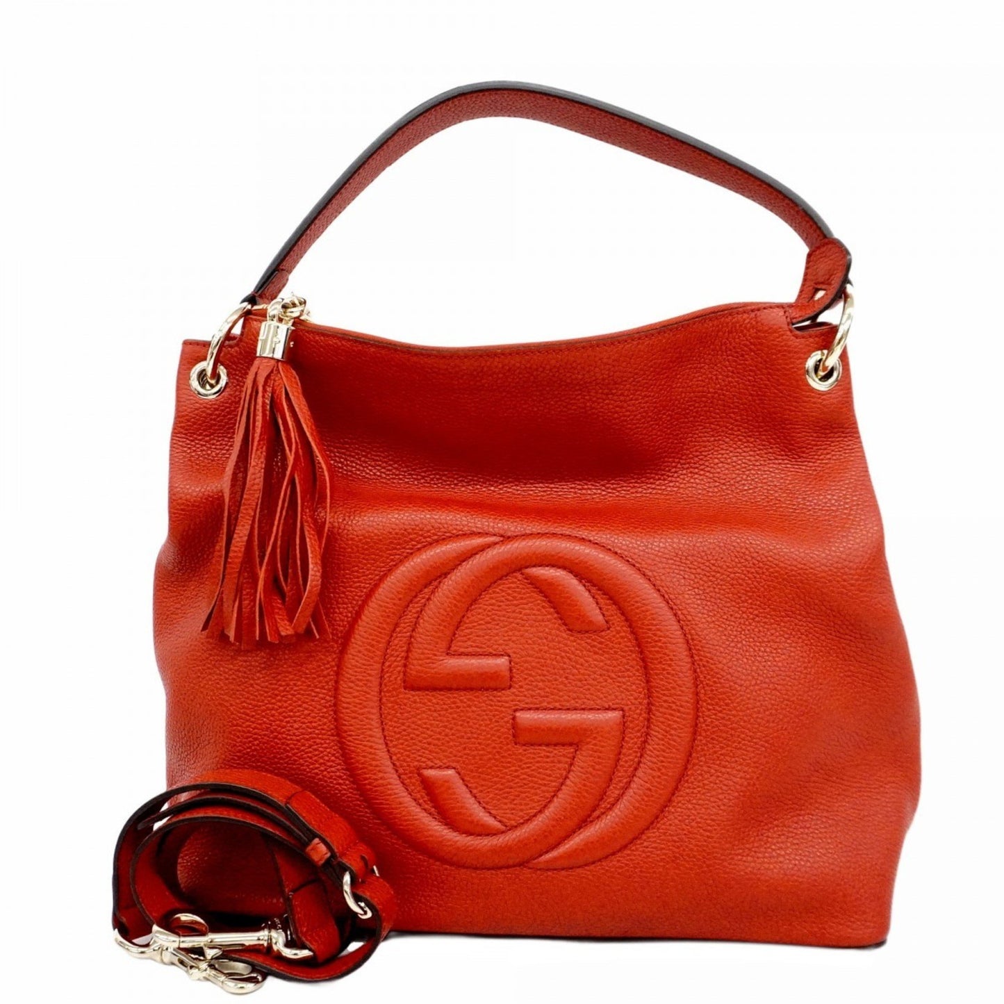 Gucci Soho, Red, Leather, shoulder