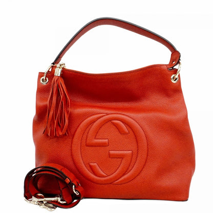 Gucci Soho, Red, Leather, shoulder