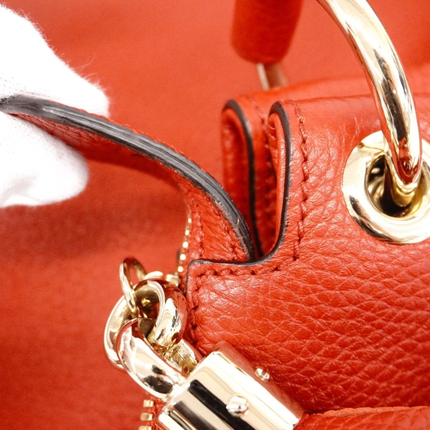 Gucci Soho, Red, Leather, shoulder