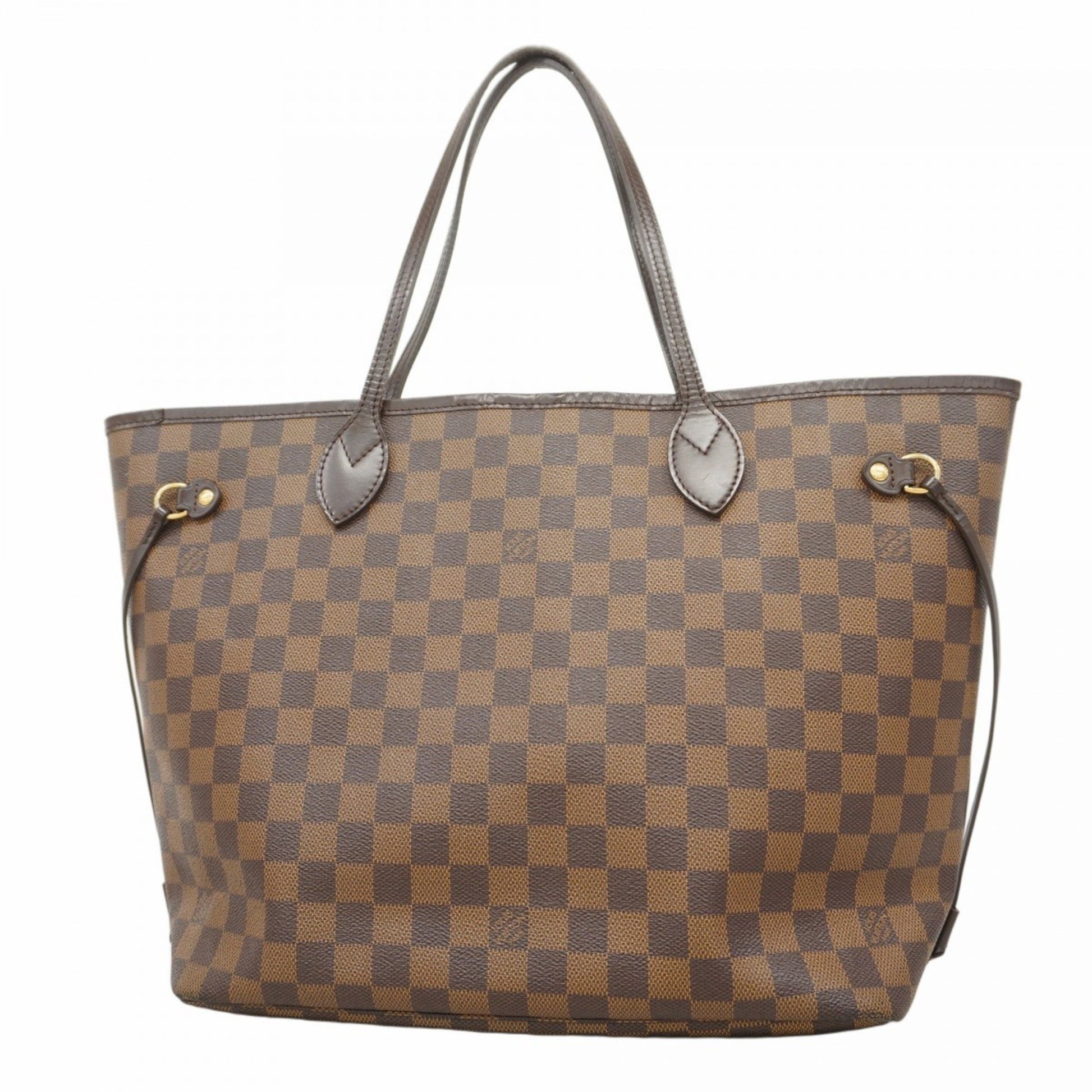 Louis Vuitton Neverfull MM, Brown, Canvas, tote