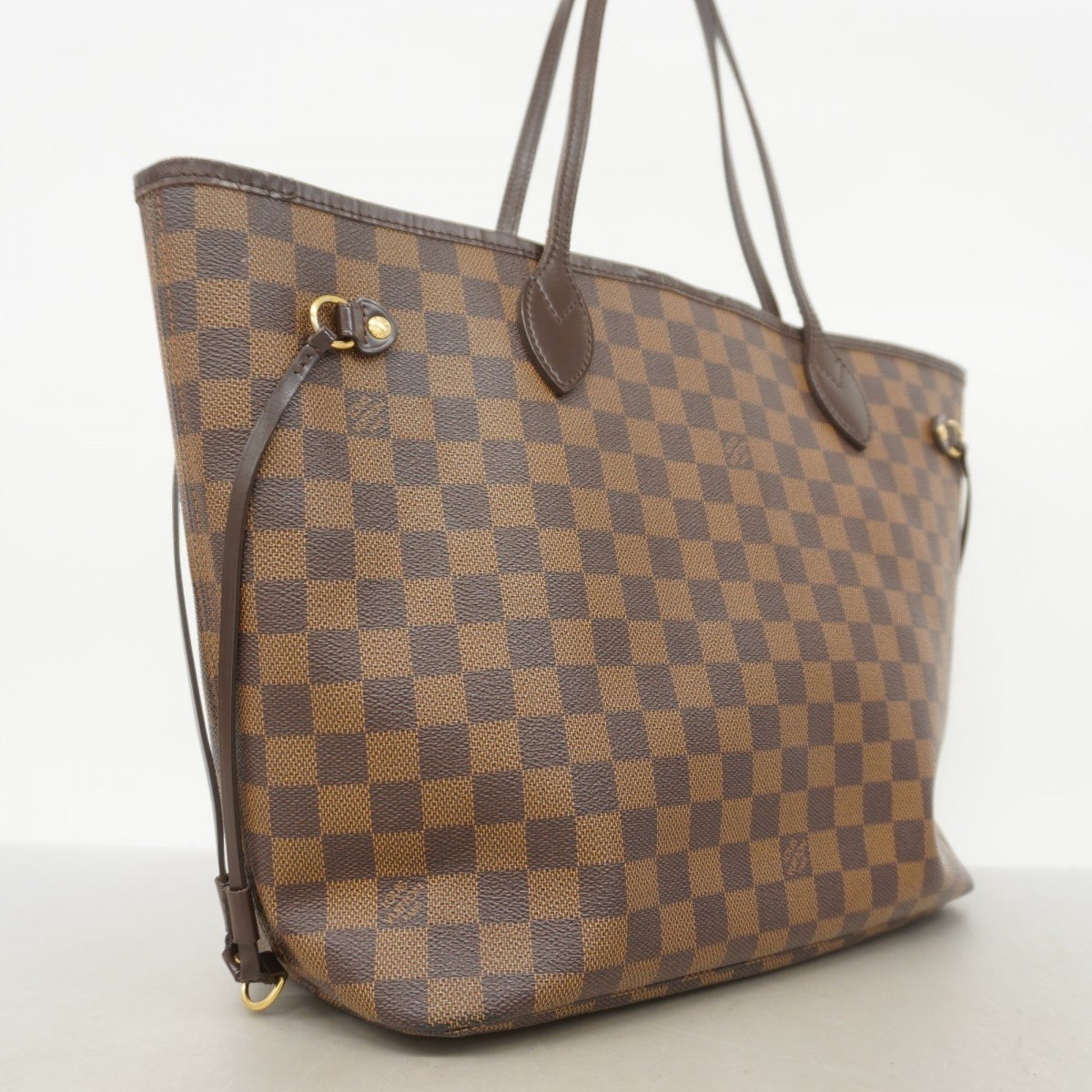 Louis Vuitton Neverfull MM, Brown, Canvas, tote