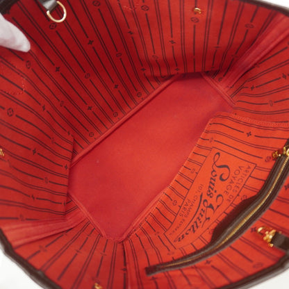Louis Vuitton Neverfull MM, Brown, Canvas, tote