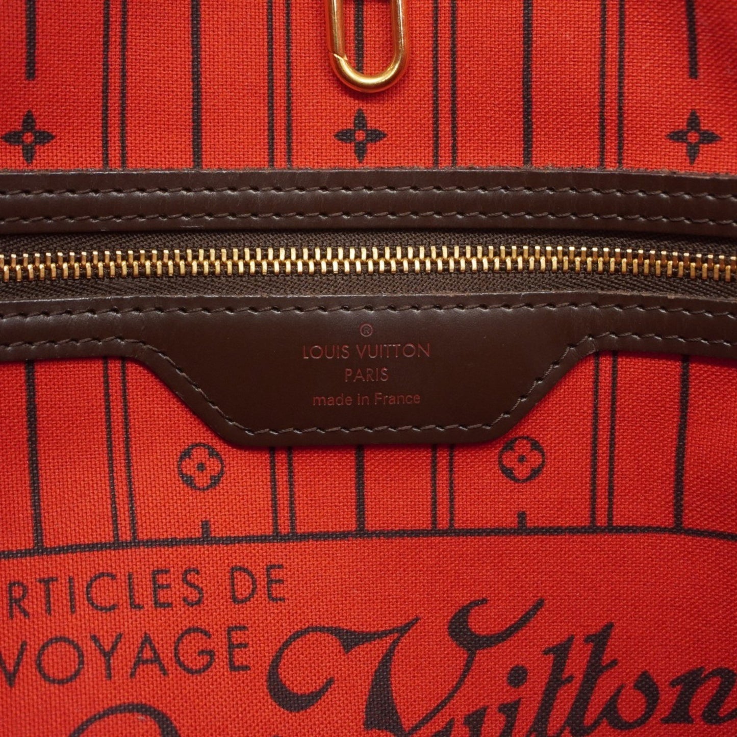 Louis Vuitton Neverfull MM, Brown, Canvas, tote