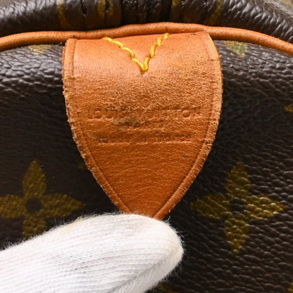 Louis Vuitton Keepall Monogram, Brown, Canvas, Travel Bag
