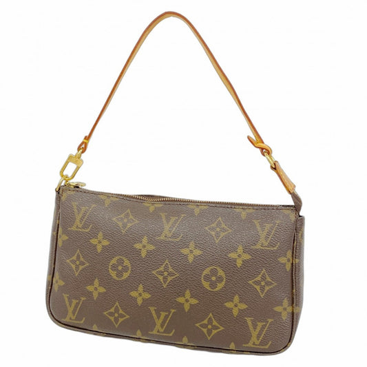 Louis Vuitton Pochette Accessoire, Brown, Canvas, clutch
