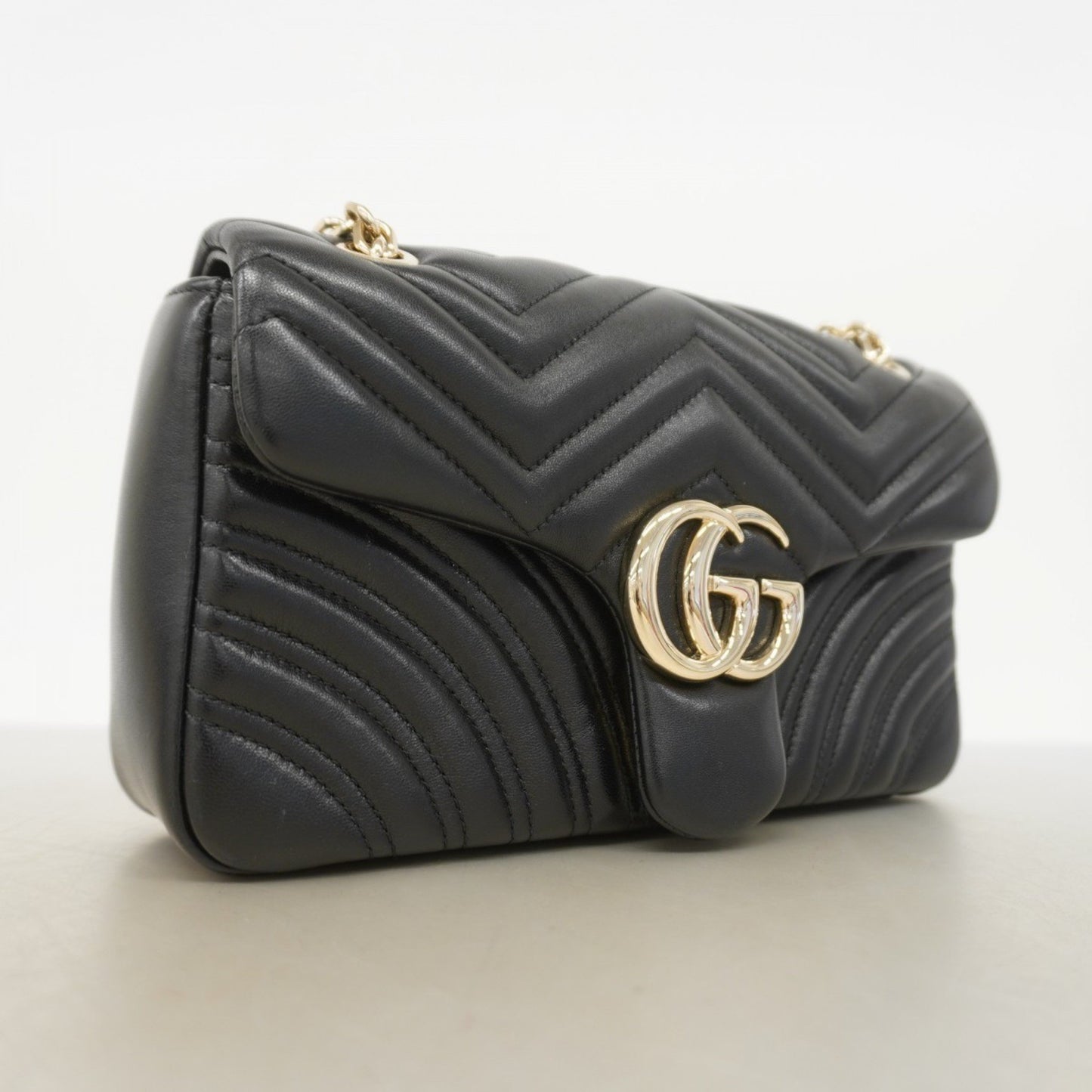 Gucci Marmont, Black, Leather, shoulder