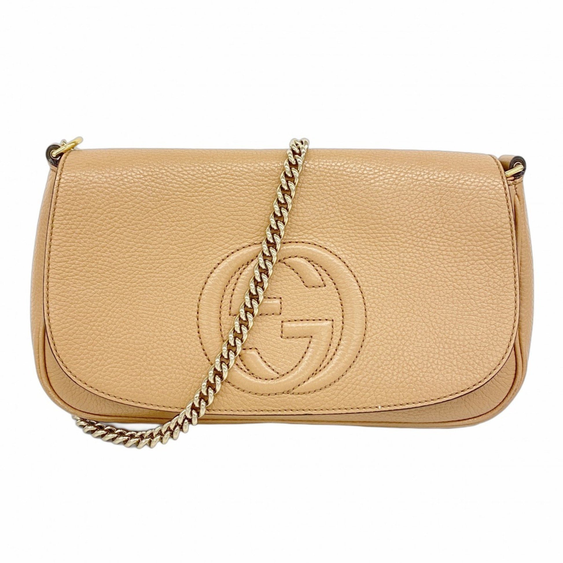 Gucci Soho, Brown, Leather, shoulder