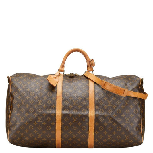 Louis Vuitton Keepall Bandoulière 60, Brown, Canvas, travel