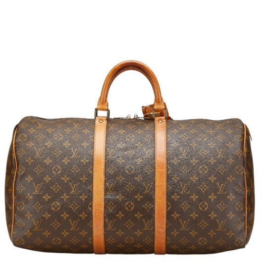 Louis Vuitton Keepall 50, Brown, Canvas, travel