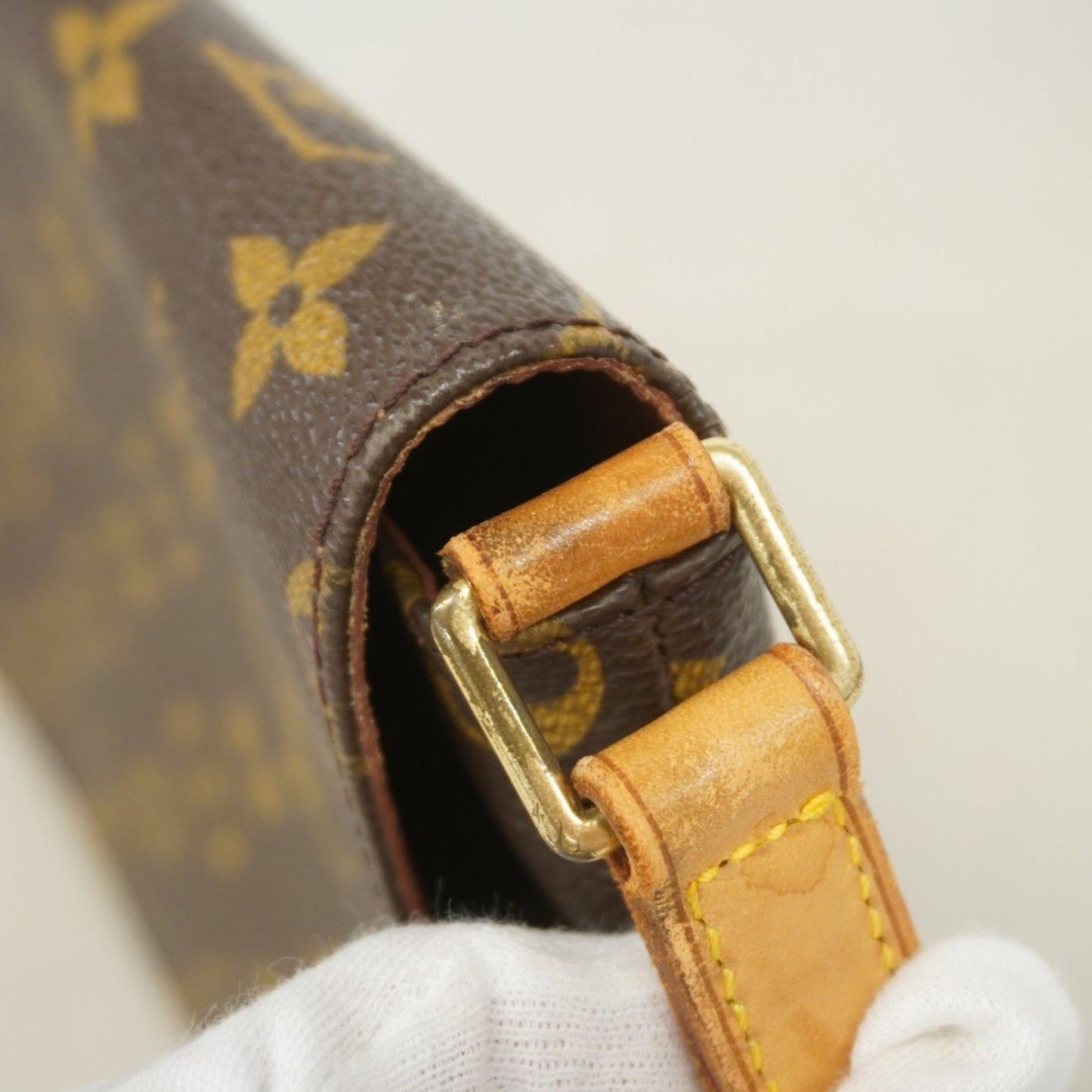 Louis Vuitton Musette Tango, Brown, Canvas, shoulder
