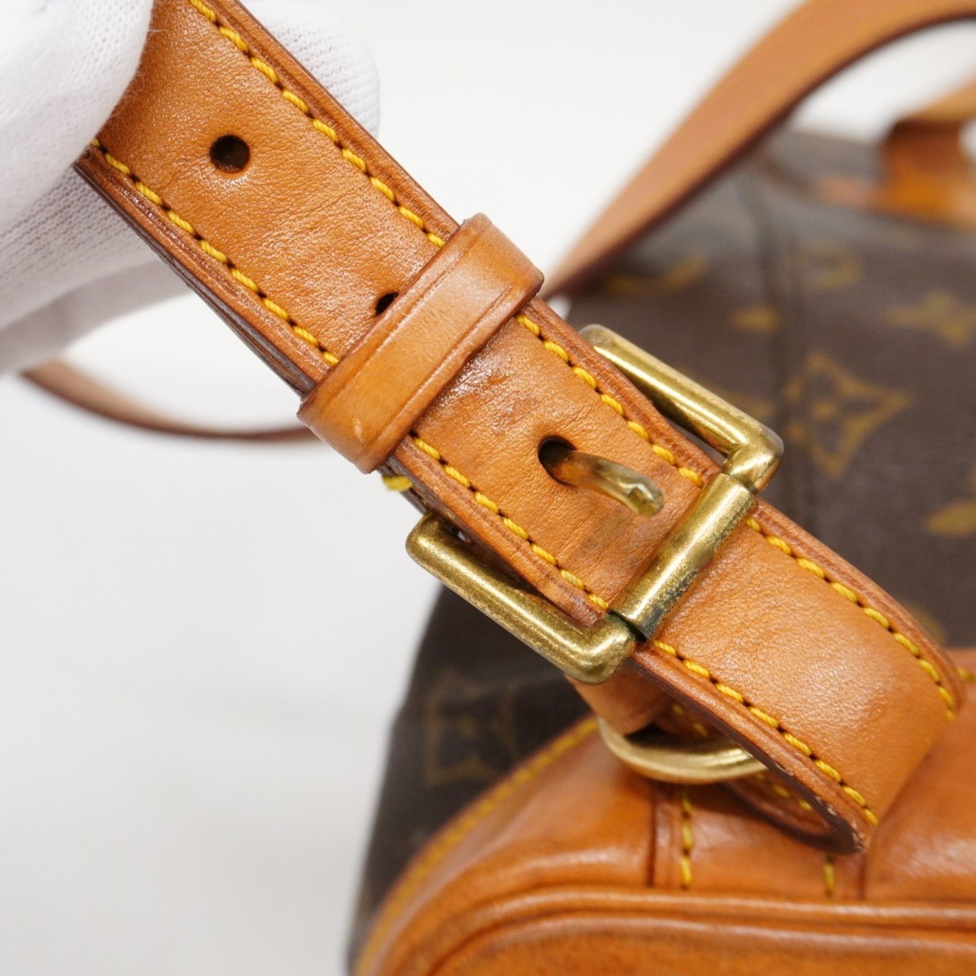 Louis Vuitton Montsouris MM, Brown, "CANVAS, LEATHER", backpack