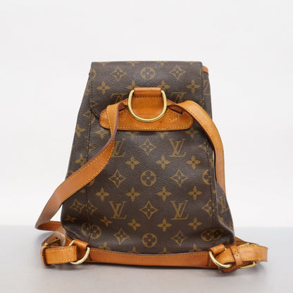 Louis Vuitton Montsouris MM, Brown, "CANVAS, LEATHER", backpack