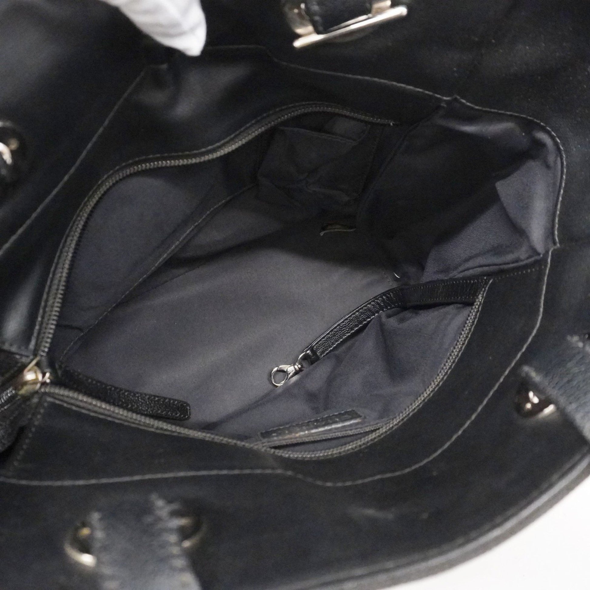 Chanel Paris Biarritz, Black, "CANVAS, LEATHER", handbag