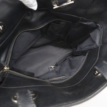 Chanel Paris Biarritz, Black, "CANVAS, LEATHER", handbag