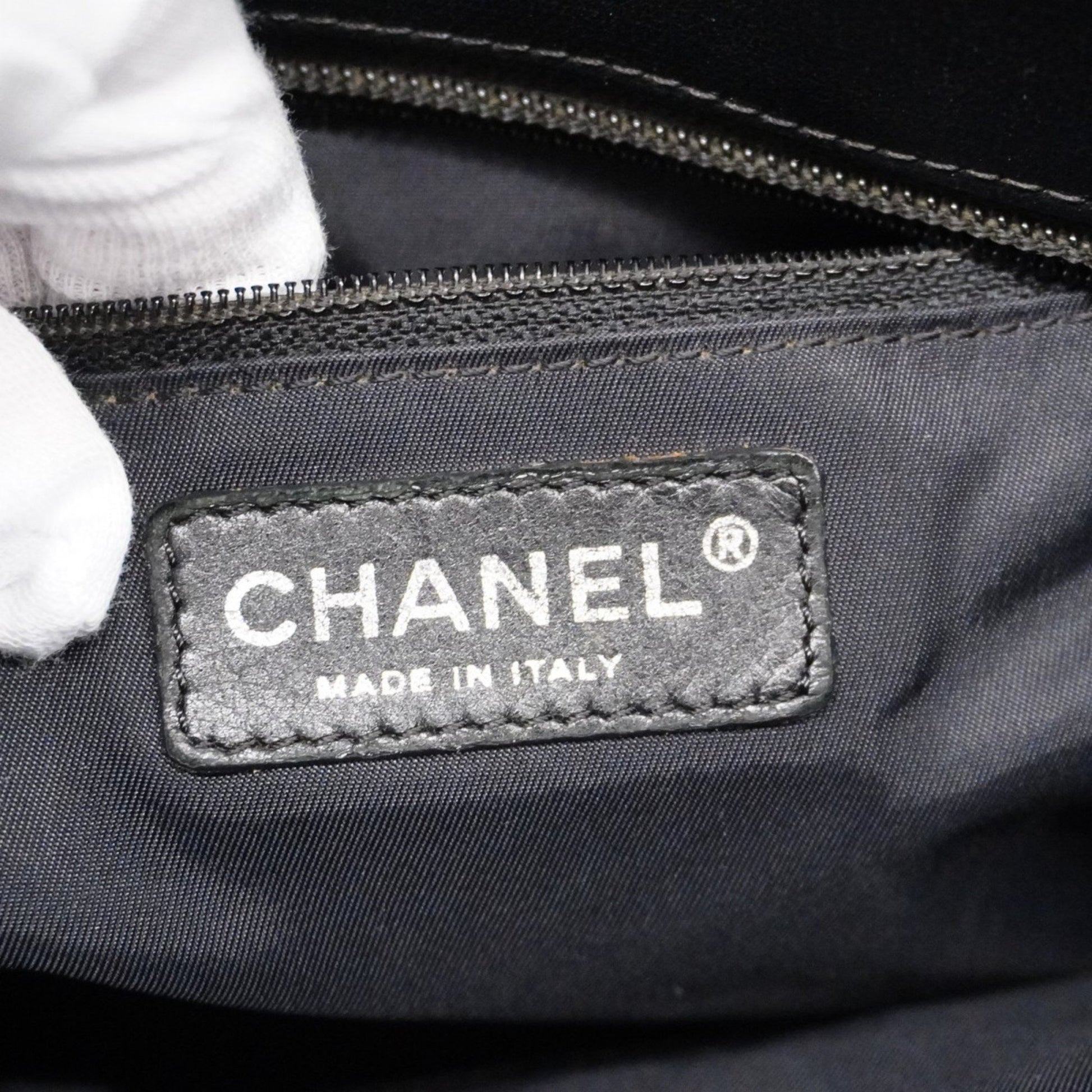 Chanel Paris Biarritz, Black, "CANVAS, LEATHER", handbag