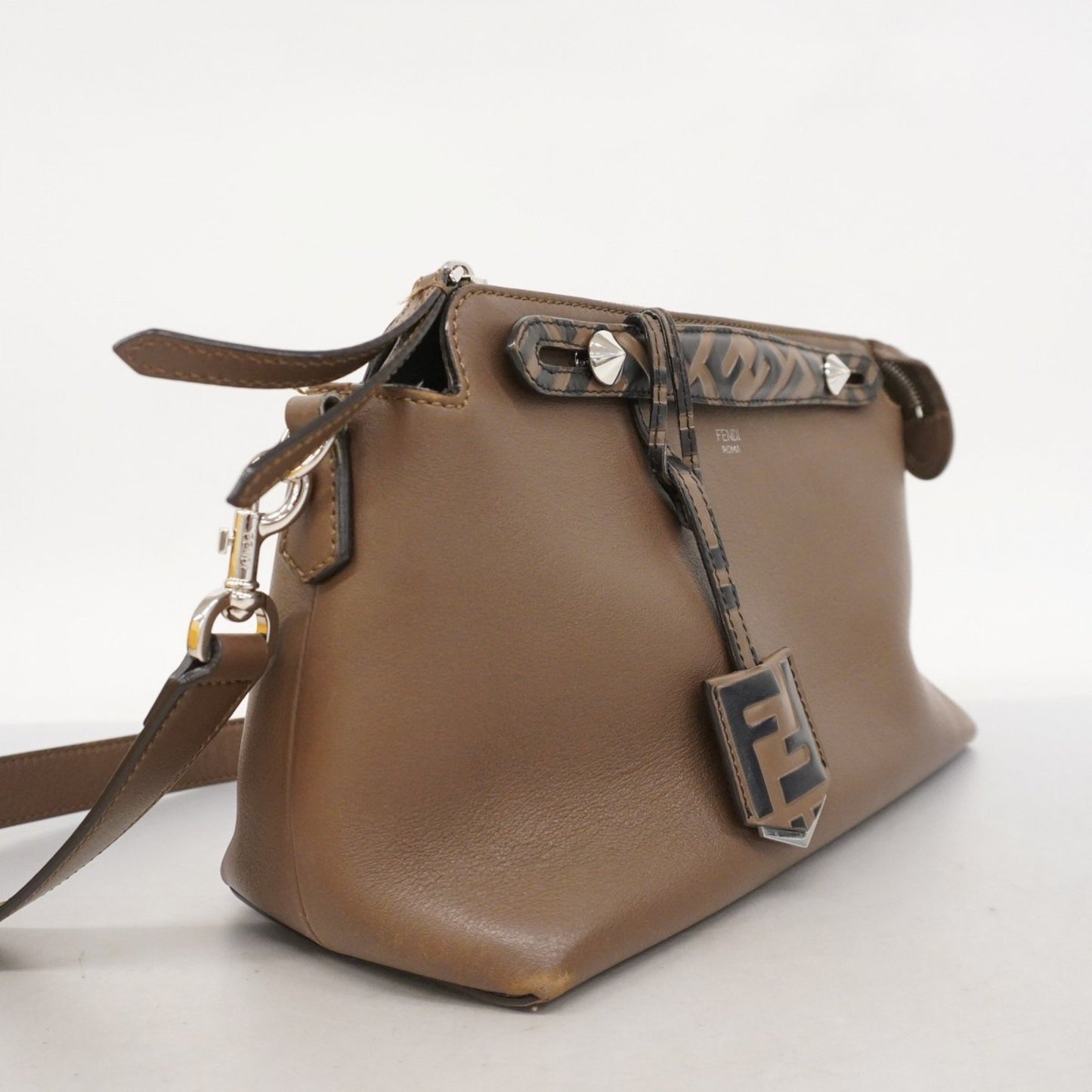 Fendi By The Way, Brown, Leather, handbag