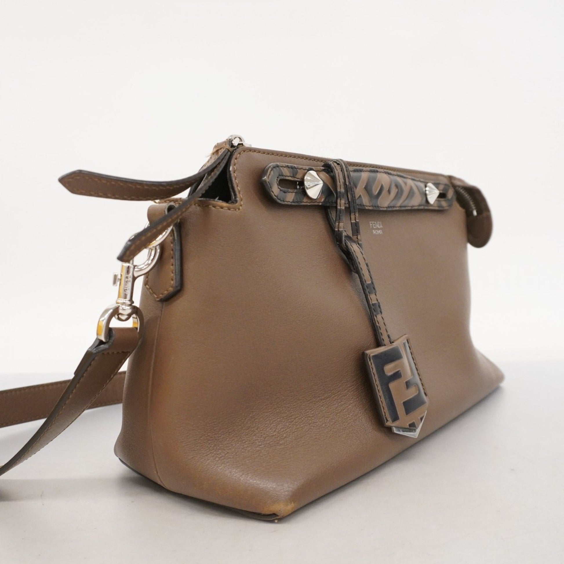 Fendi By The Way, Brown, Leather, handbag