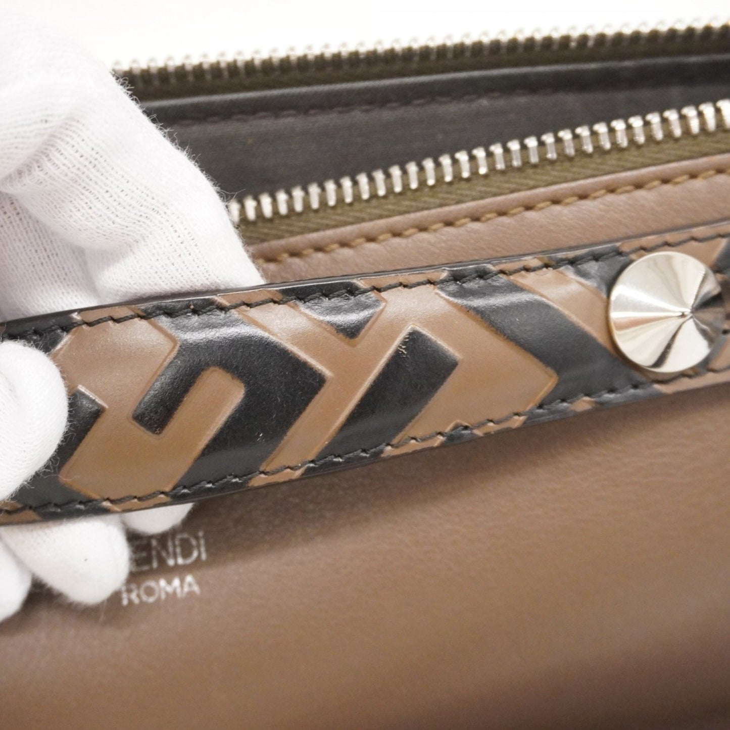 Fendi By The Way, Brown, Leather, handbag