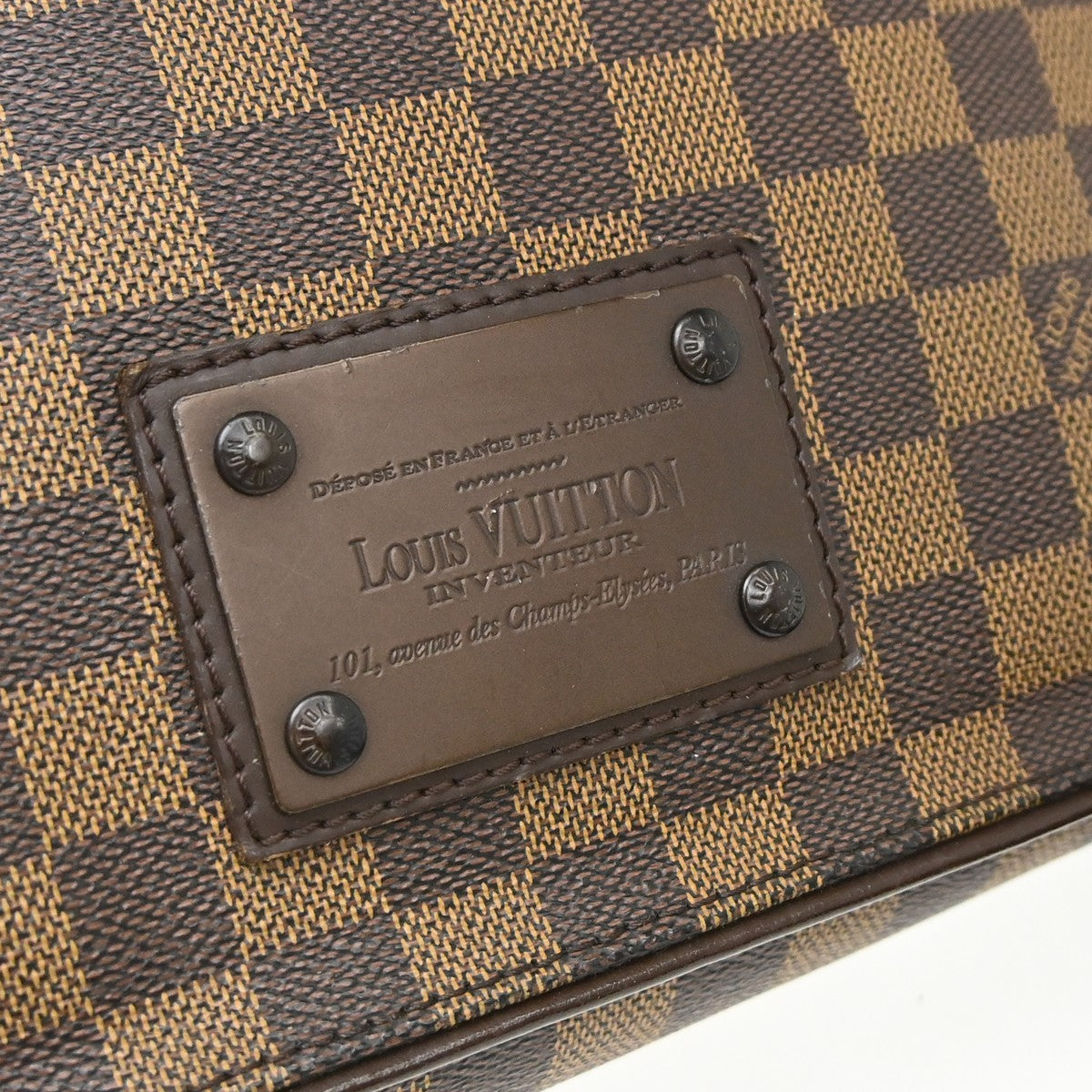 Louis Vuitton Brooklyn Damier Ebene, Brown, Canvas, Shoulder Bag