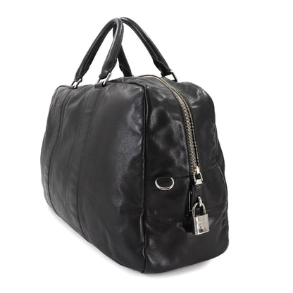 Prada Boston, Black, Leather, travel