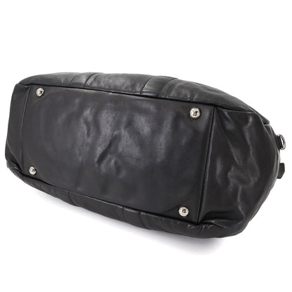Prada Boston, Black, Leather, travel