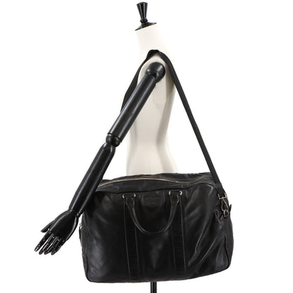 Prada Boston, Black, Leather, travel