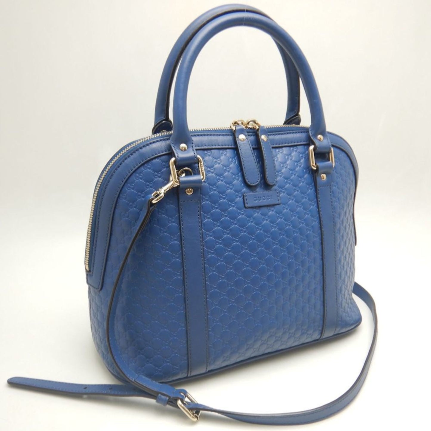 Gucci Micro guccissima, Blue, Leather, handbag