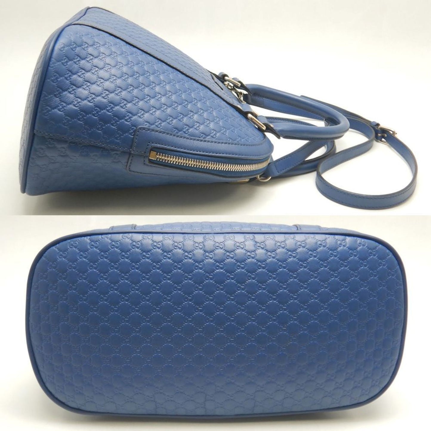 Gucci Micro guccissima, Blue, Leather, handbag