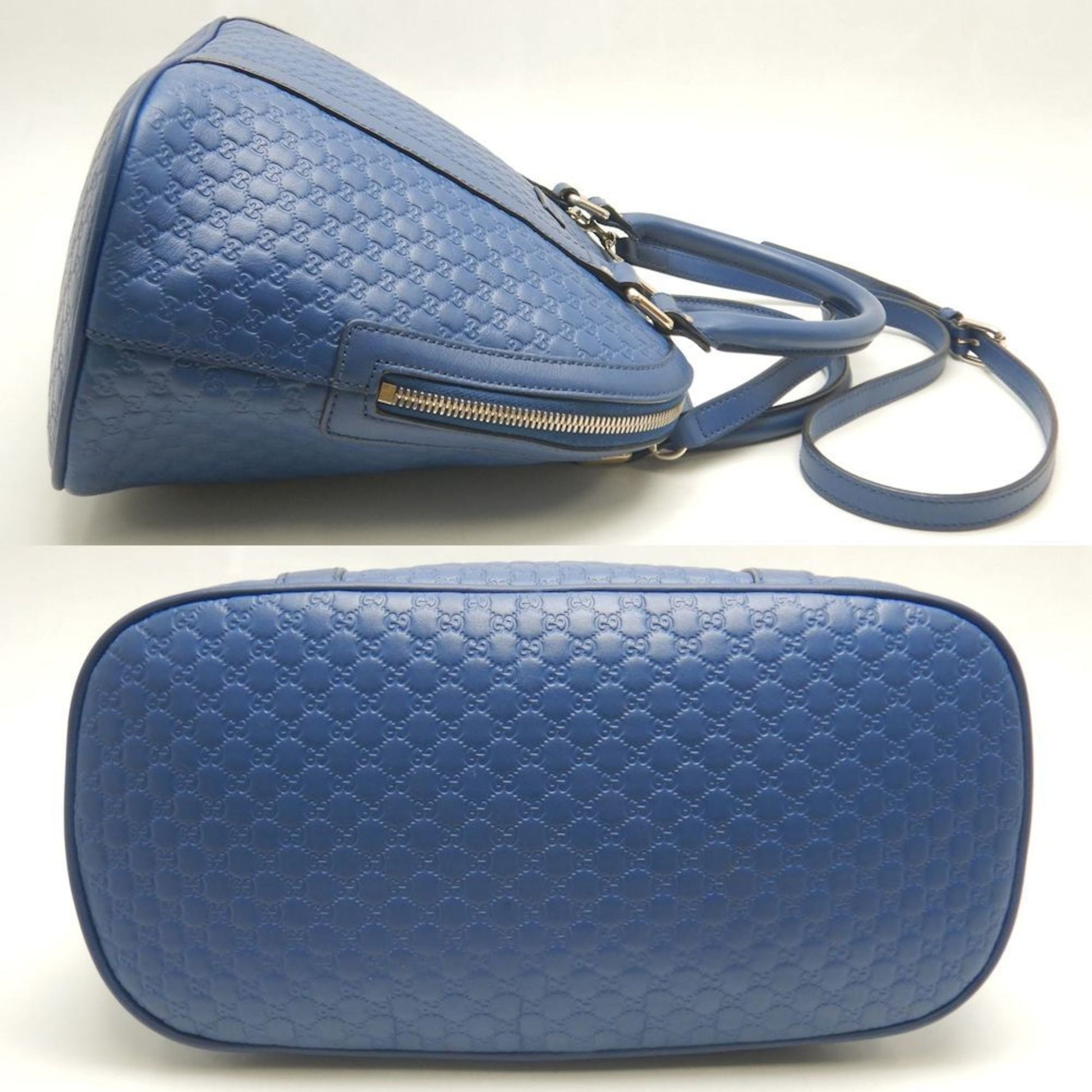 Gucci Micro guccissima, Blue, Leather, handbag