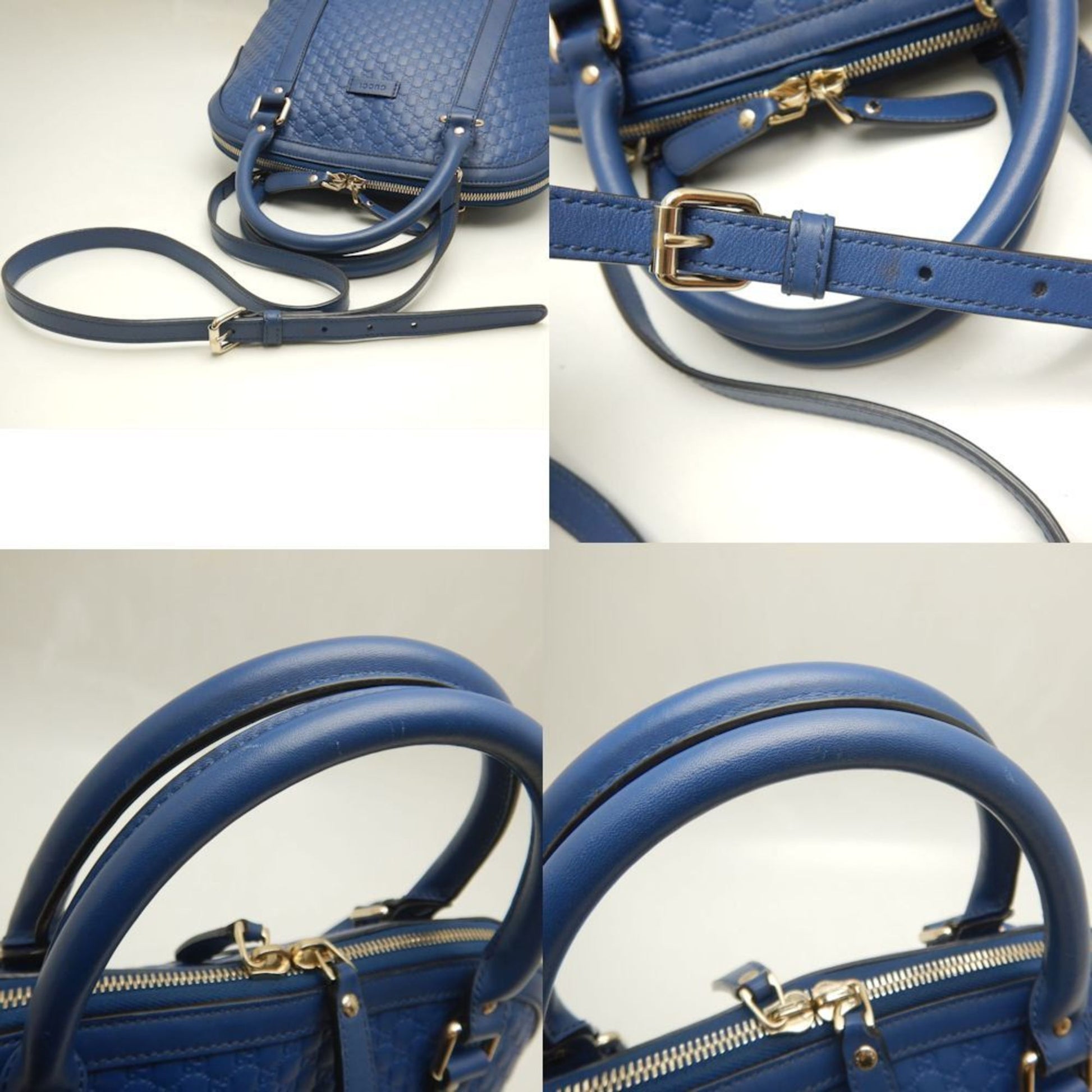Gucci Micro guccissima, Blue, Leather, handbag