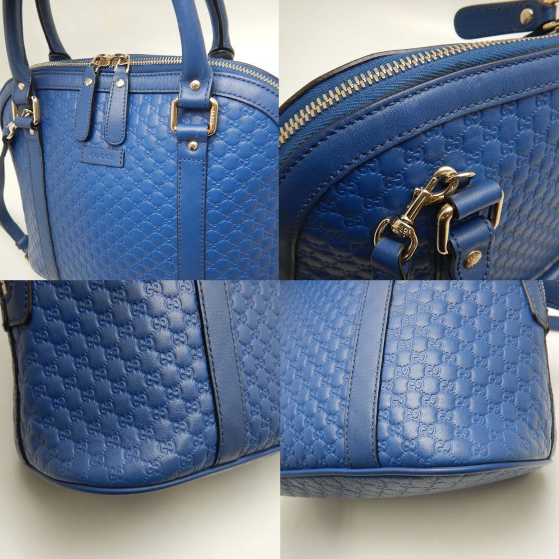 Gucci Micro guccissima, Blue, Leather, handbag