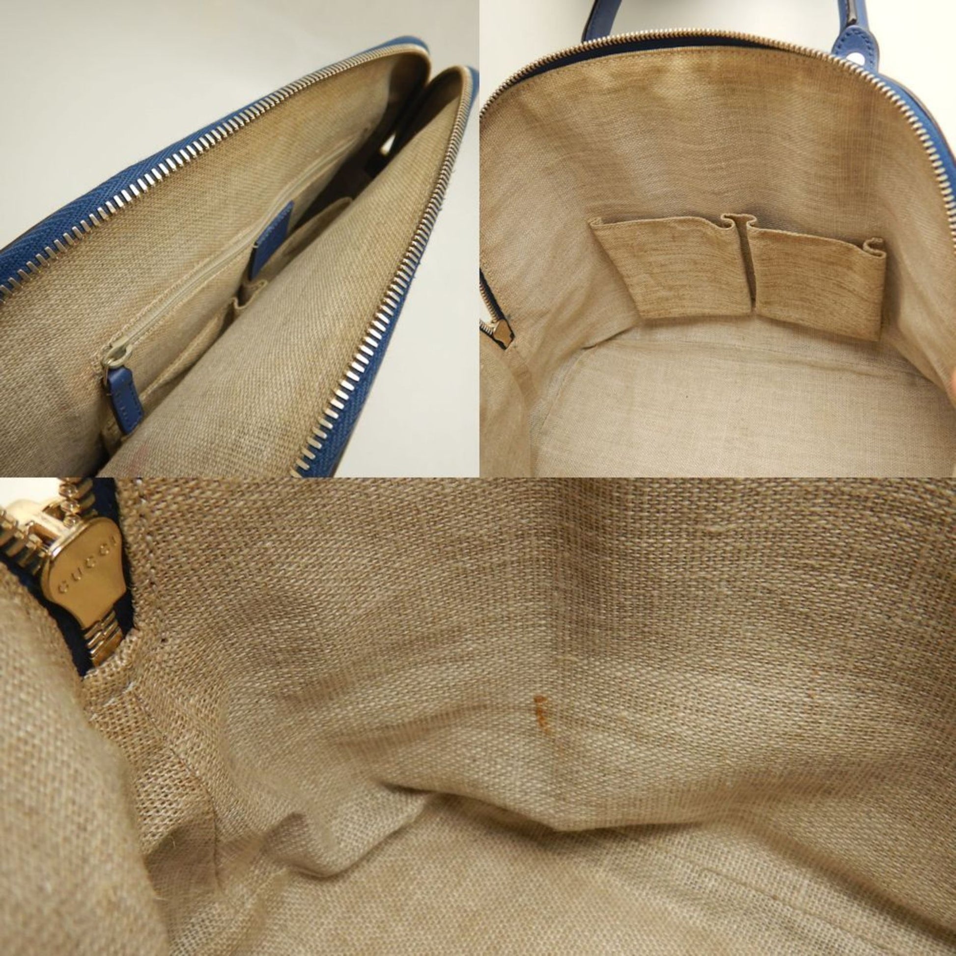 Gucci Micro guccissima, Blue, Leather, handbag