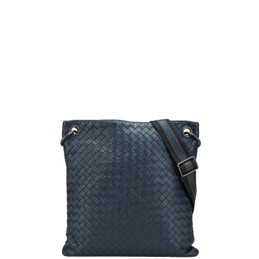 Bottega Veneta Intrecciato, Navy, Leather, shoulder