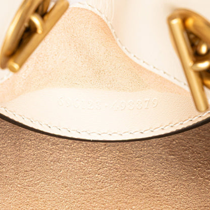 Gucci Marmont GM, White, Leather, handbag