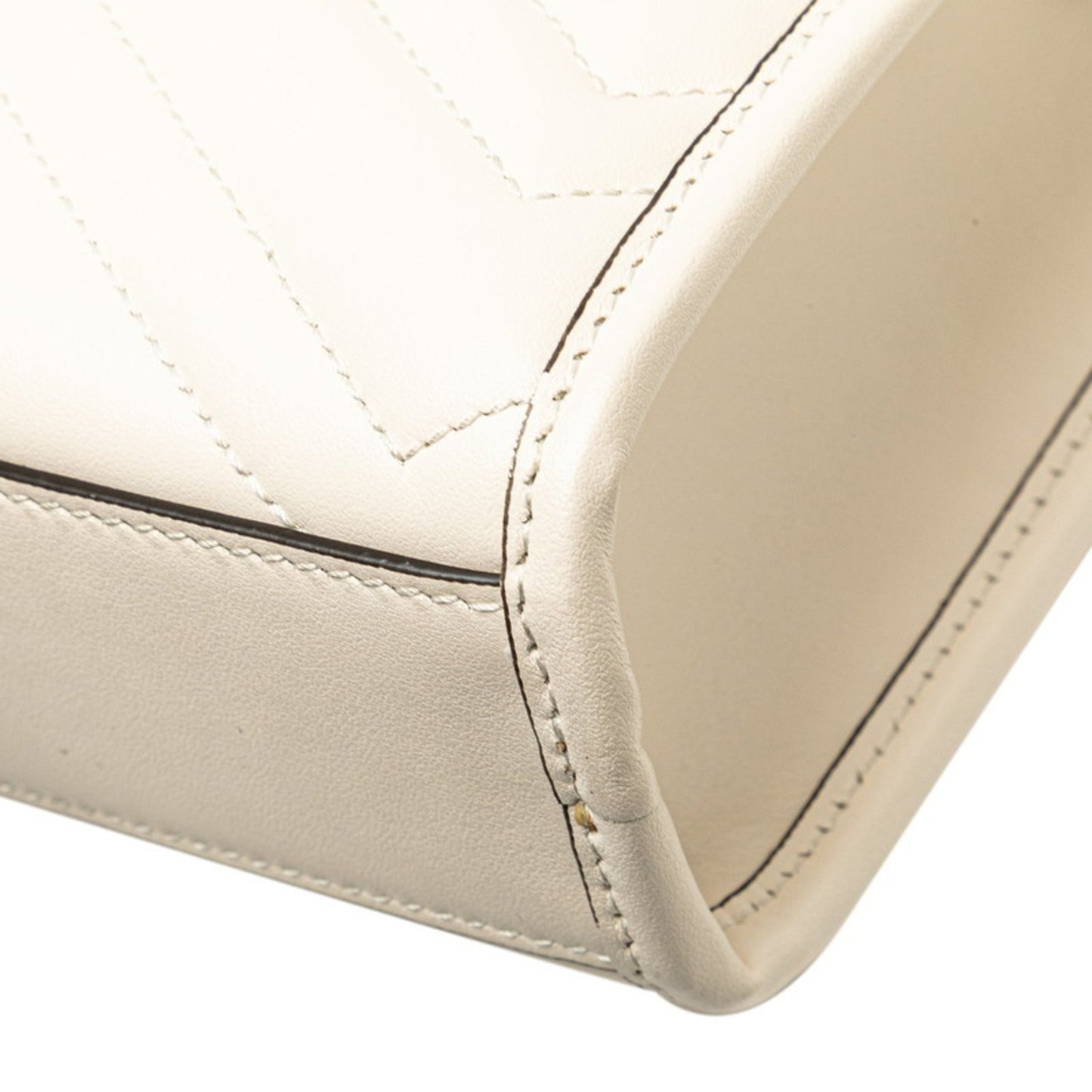 Gucci Marmont GM, White, Leather, handbag
