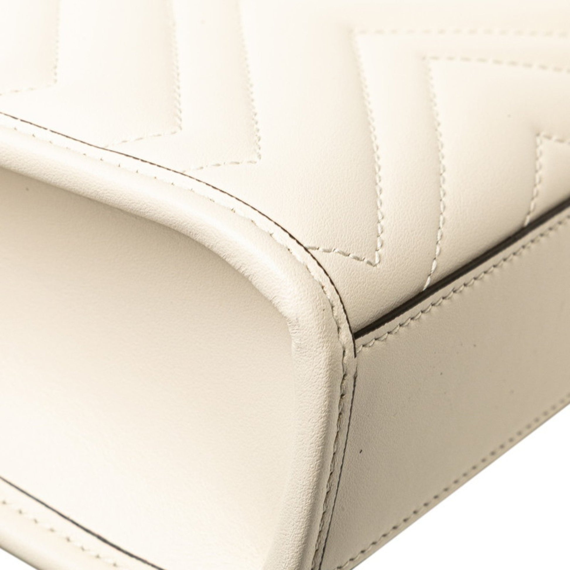 Gucci Marmont GM, White, Leather, handbag
