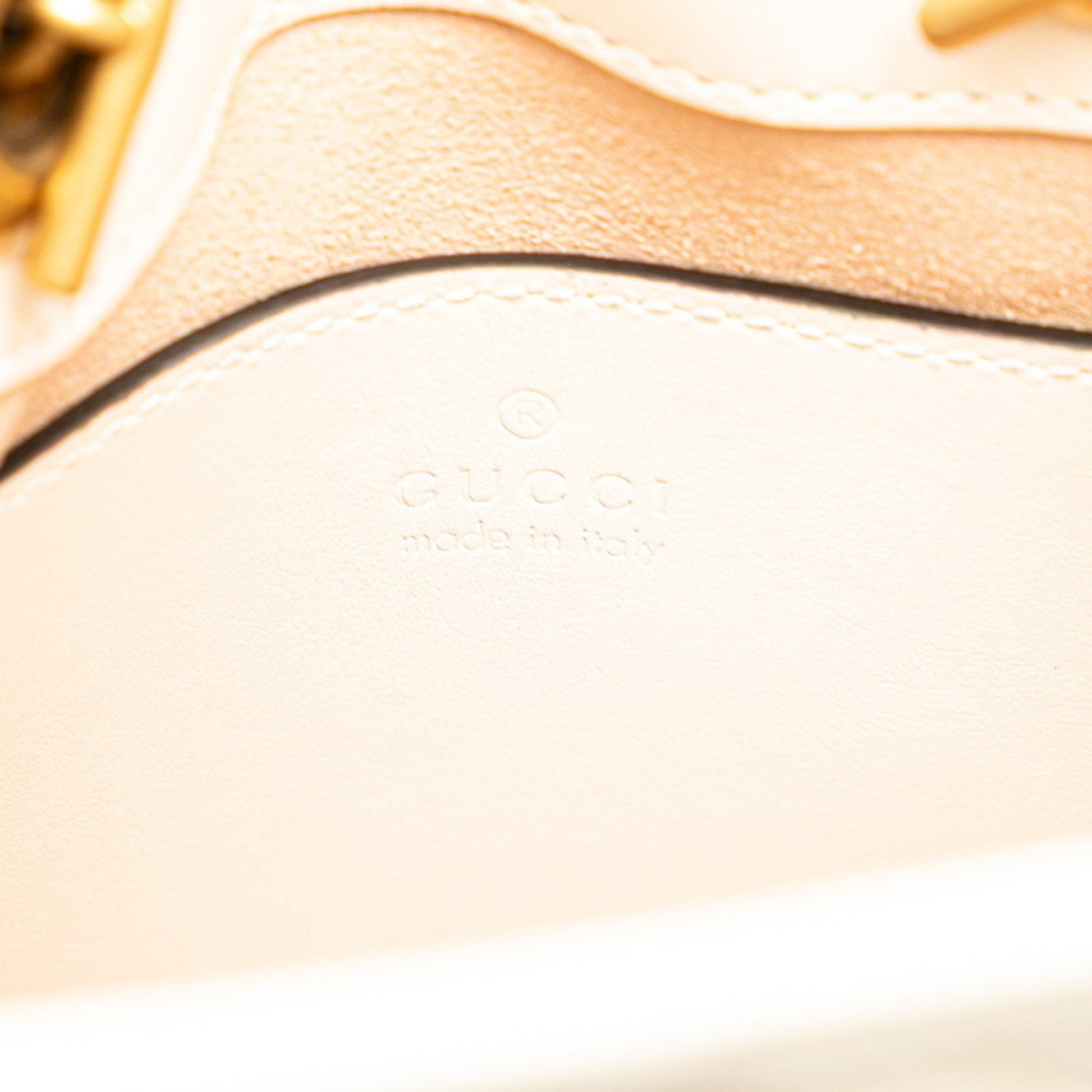 Gucci Marmont GM, White, Leather, handbag