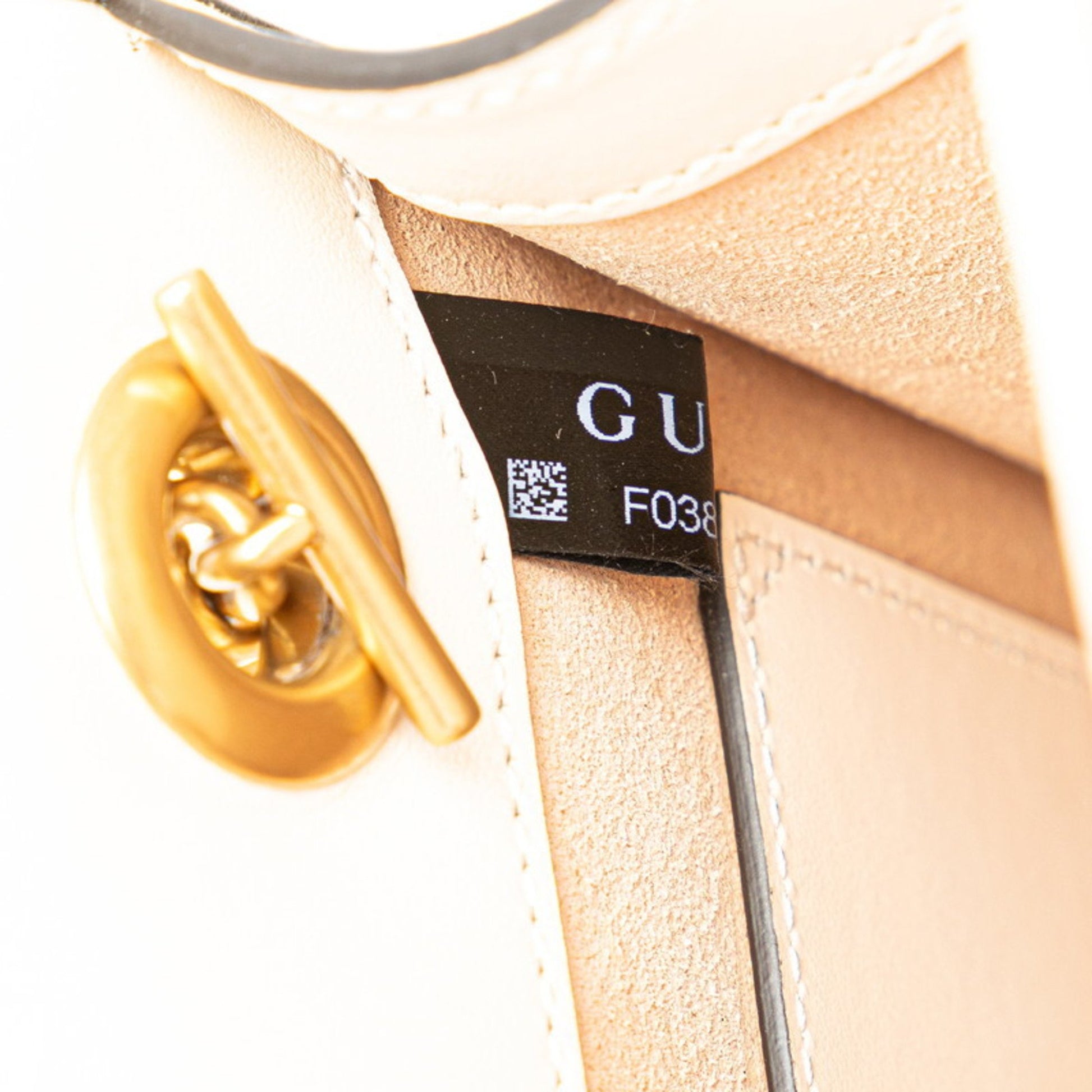Gucci Marmont GM, White, Leather, handbag